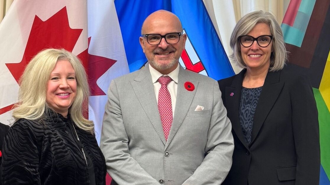 Jodi and Tracey with Hon. Randy Boissonnault, Minister of Employment, Workforce Development and OfficialLanguages Liberal Member of Parliament for Edmonton Centre.